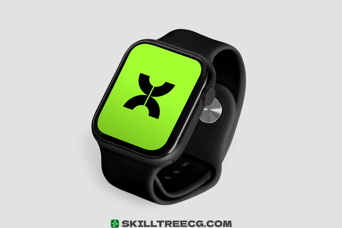 Smartwatch screen psd mockup（958202）-技能树
